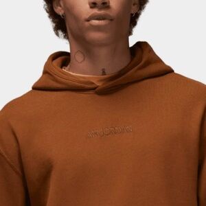 Air Jordan Wordmark Fleece Hoodie Men's FJ1966-281 Light British Tan XL, NWT